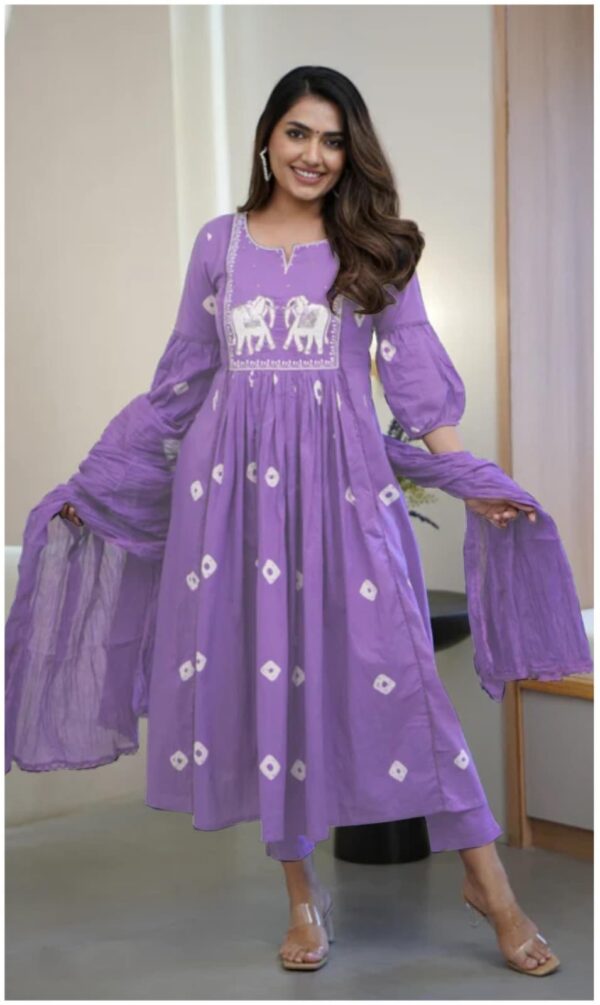 Elegant Embroidered Anarkali Suit with Dupatta – Ethnic Wear for Women
