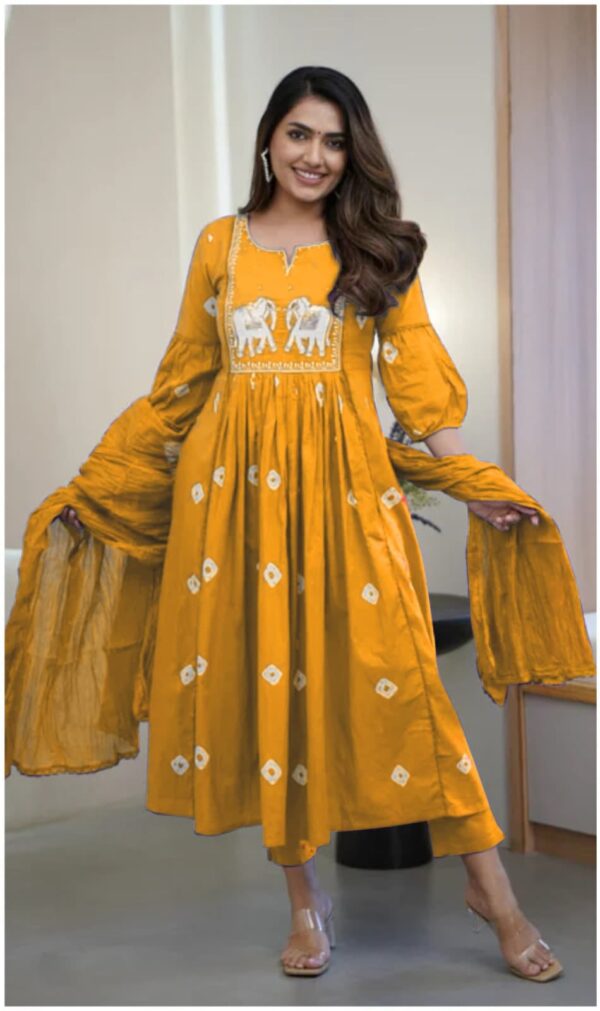 Elegant Embroidered Anarkali Suit with Dupatta – Ethnic Wear for Women