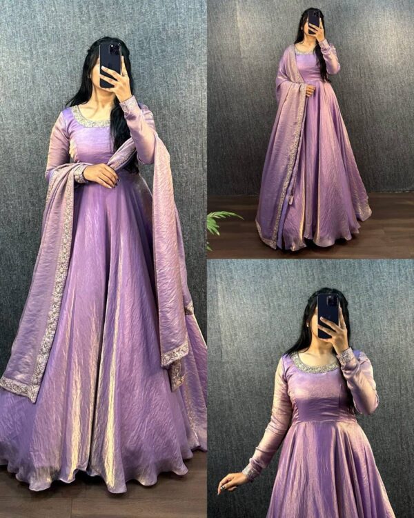 Designer Embroidered Anarkali Gown with Dupatta – Ethnic Party Wear for Women